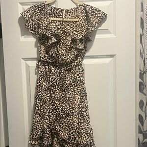 Free People Animal Print Top in Black and Brown